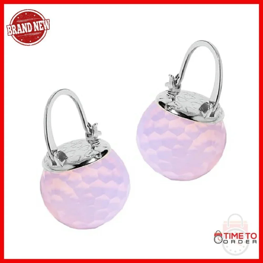 Sterling Silver Platinum Plated Crystal Dangle Earrings Hypoallergenic